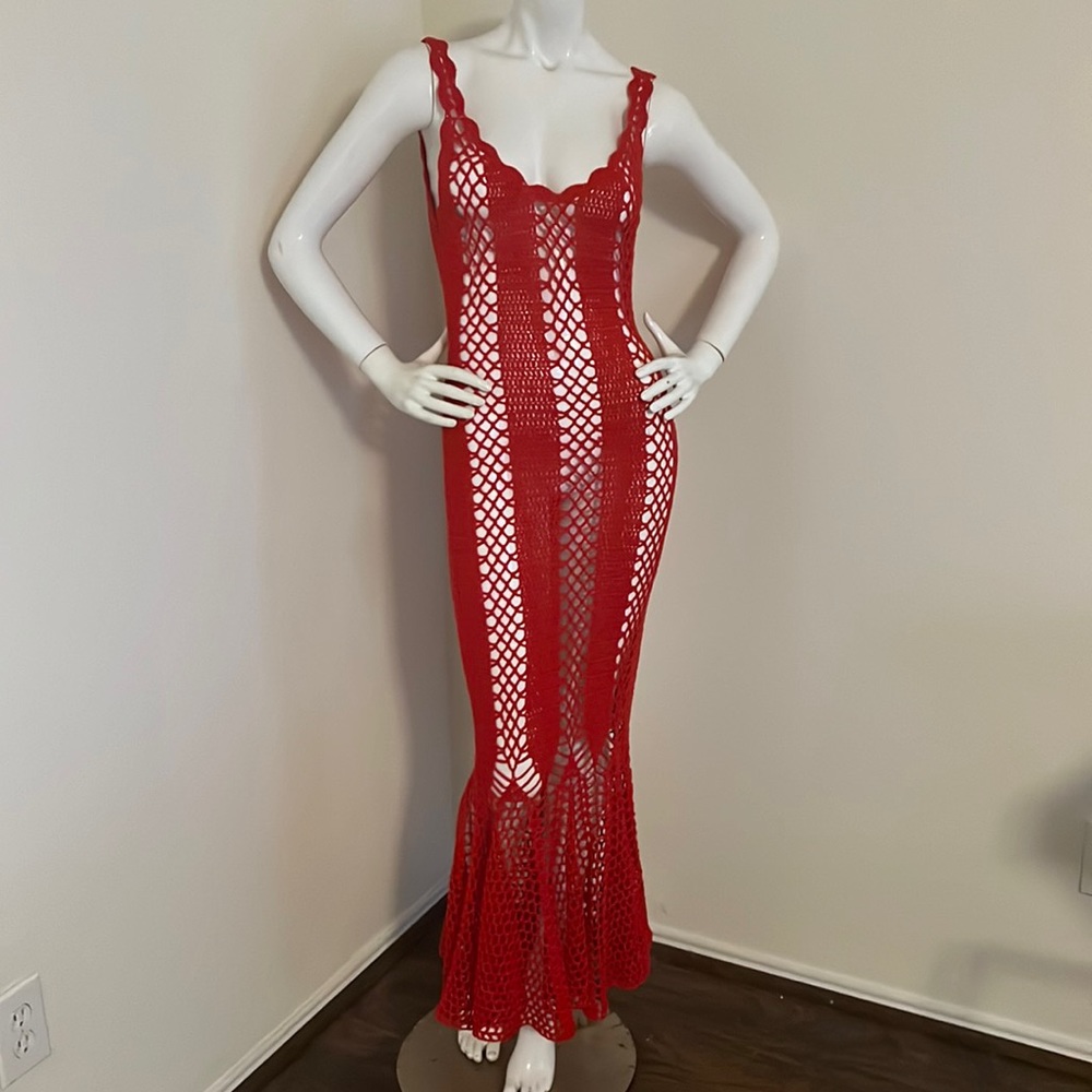 Crochet Dress with mermaid bottom M